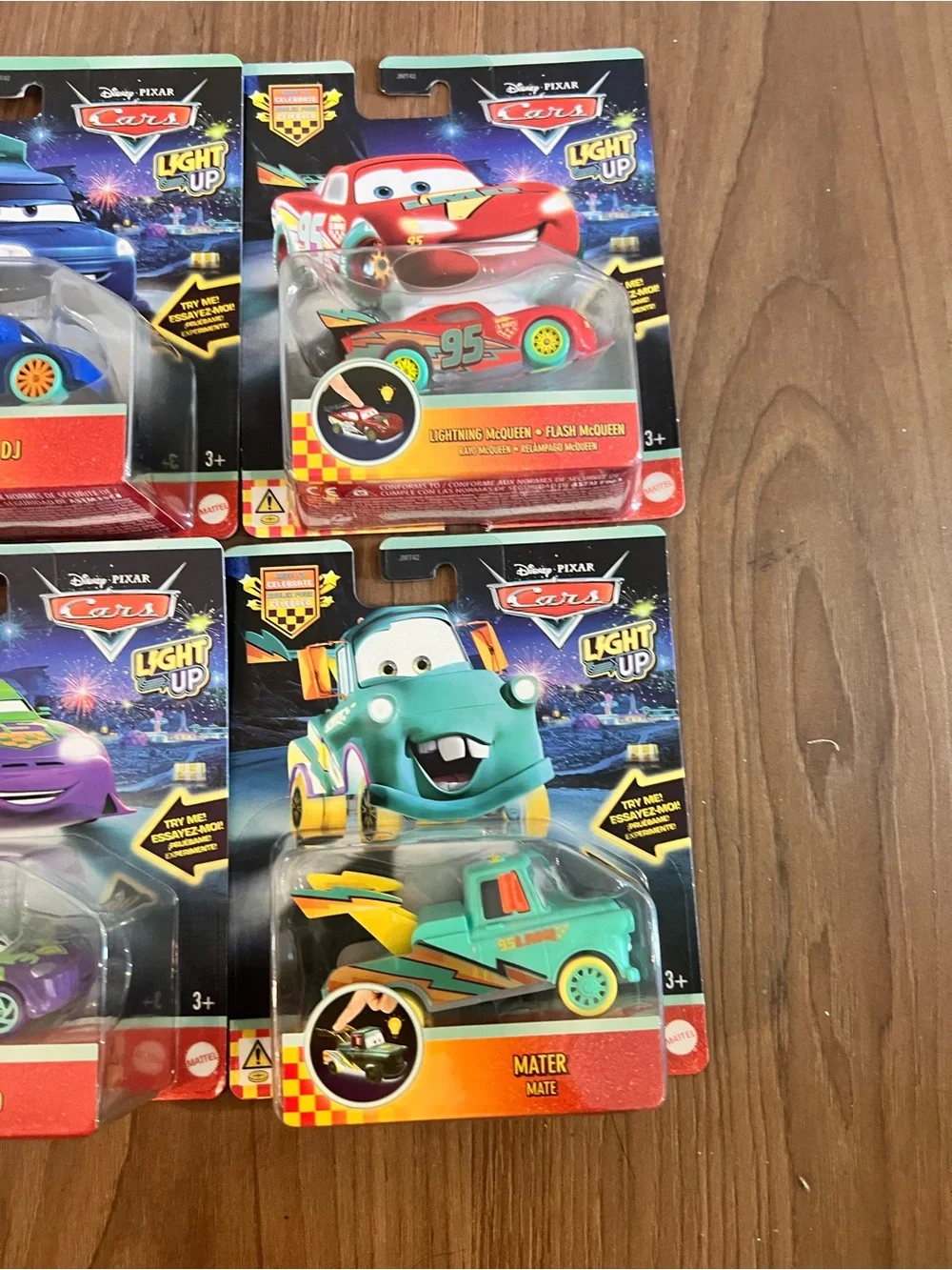 Mattel Disney Cars Light Up Full Set